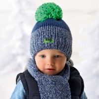 Detské čiapky chlapčenské + šálik - zimné - model - 868